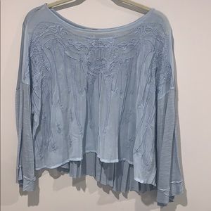 Free People Embroidered Top